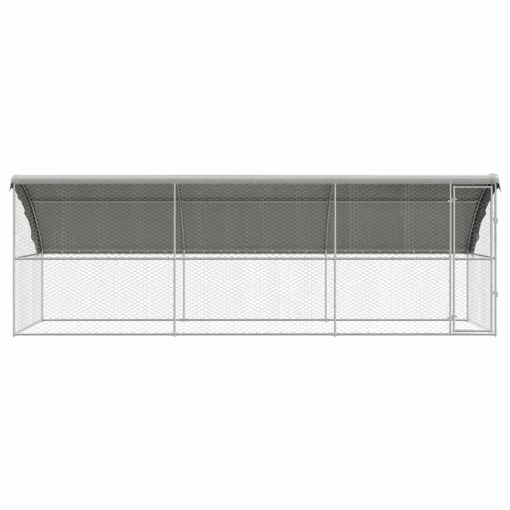 Hondenhok 3 pcs Zilver 6 x 2 x 2 m Gegalvaniseerd staal is nu te koop bij PeponiXL, paradijselijk wonen!