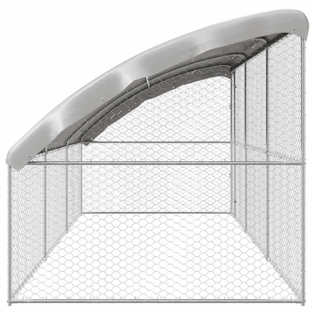 Hondenhok 3 pcs Zilver 6 x 2 x 2 m Gegalvaniseerd staal is nu te koop bij PeponiXL, paradijselijk wonen!