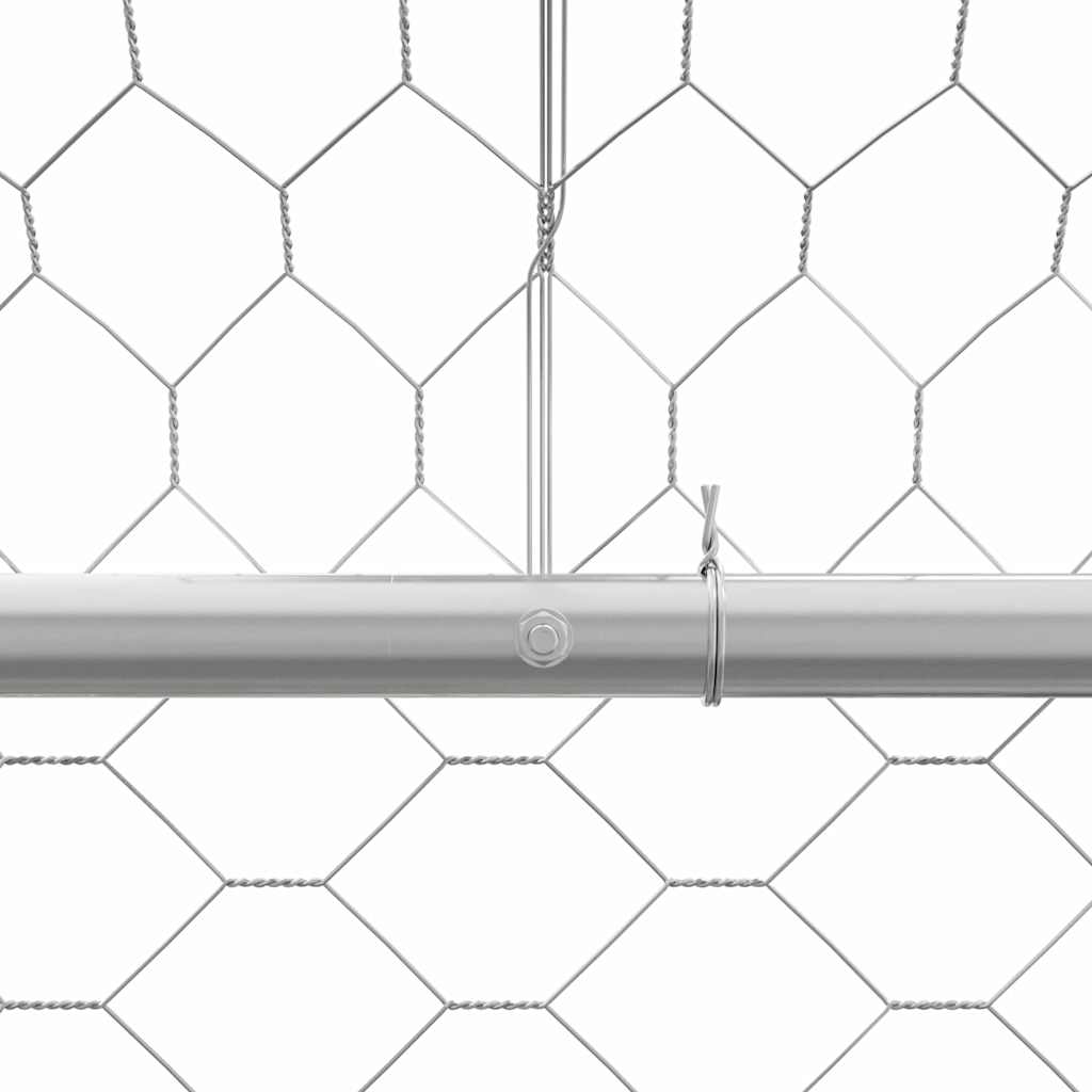 Hondenhok 3 pcs Zilver 6 x 2 x 2 m Gegalvaniseerd staal is nu te koop bij PeponiXL, paradijselijk wonen!