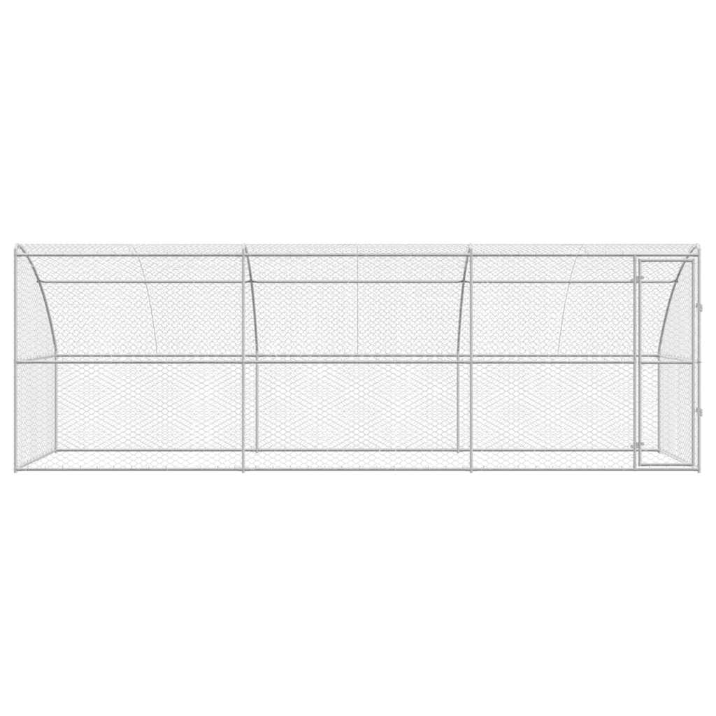 Hondenhok 3 pcs Zilver 6 x 2 x 2 m Gegalvaniseerd staal is nu te koop bij PeponiXL, paradijselijk wonen!