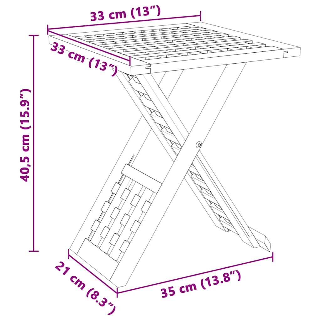 Salontafel Bruin 33 x 33 x 40,5 cm Massief Notenhout is nu te koop bij PeponiXL, paradijselijk wonen!