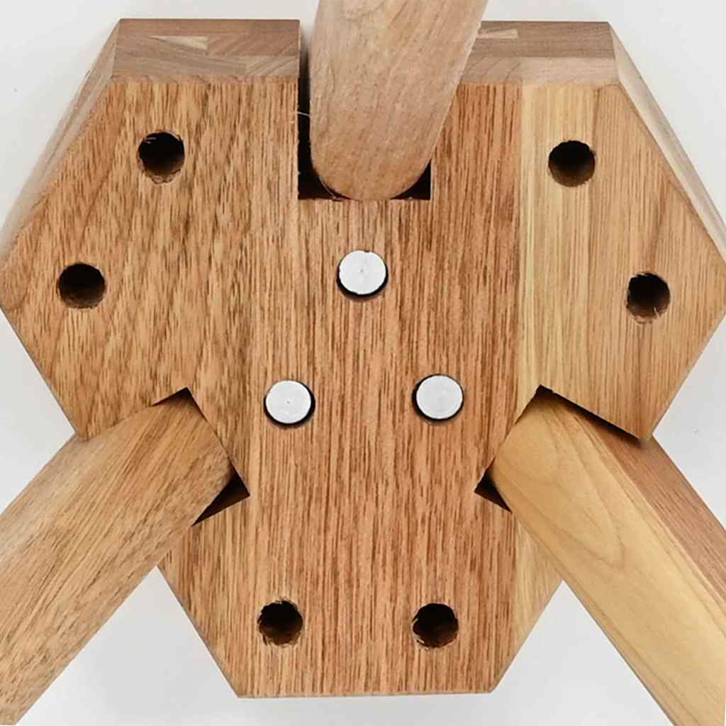 Salontafel 3 pcs Bruin Massief Notenhout is nu te koop bij PeponiXL, paradijselijk wonen!