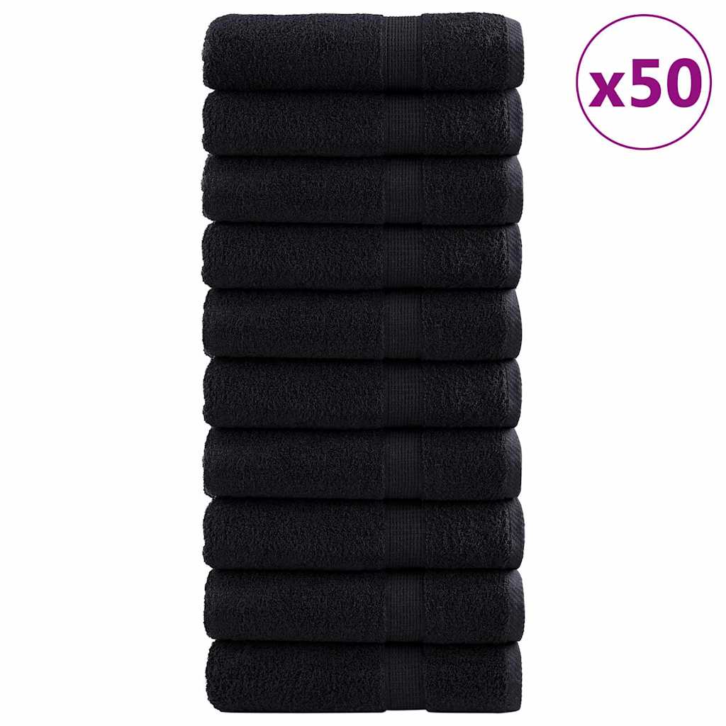 Gastendoek SOLUND 50 pcs Zwart 50 x 100 cm 550 gsm is nu te koop bij PeponiXL, paradijselijk wonen!
