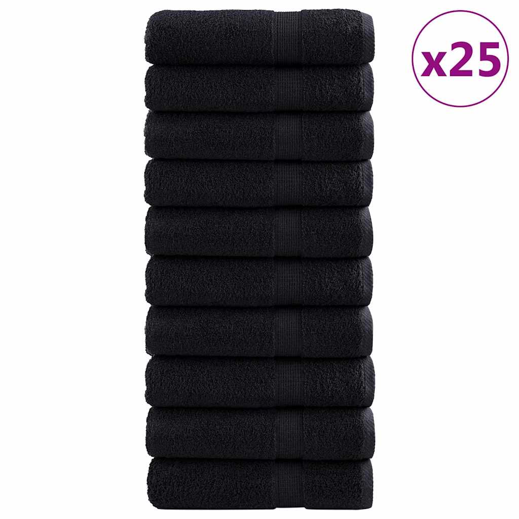 Gastendoek SOLUND 25 pcs Zwart 70 x 140 cm 550 gsm is nu te koop bij PeponiXL, paradijselijk wonen!