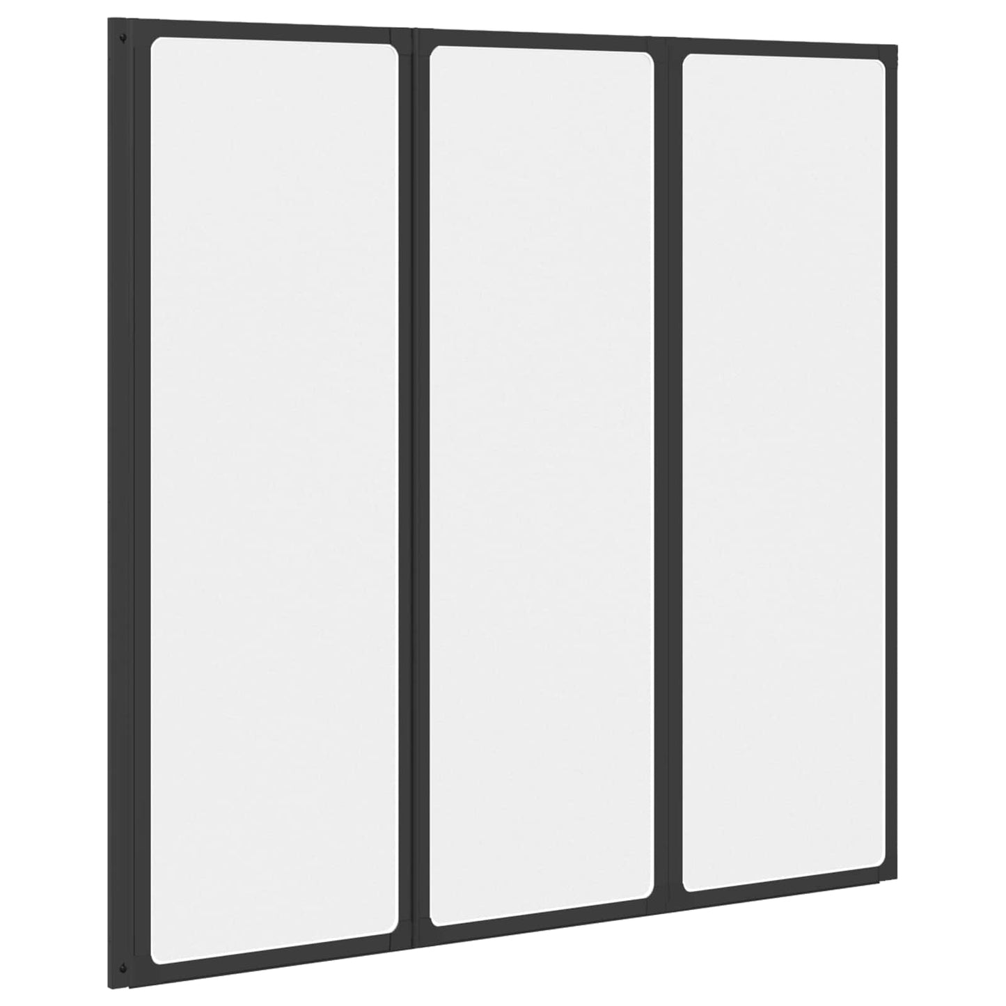 Douchescherm Zwart 120 x 2 x 117 cm Aluminium en PP is nu te koop bij PeponiXL, paradijselijk wonen!