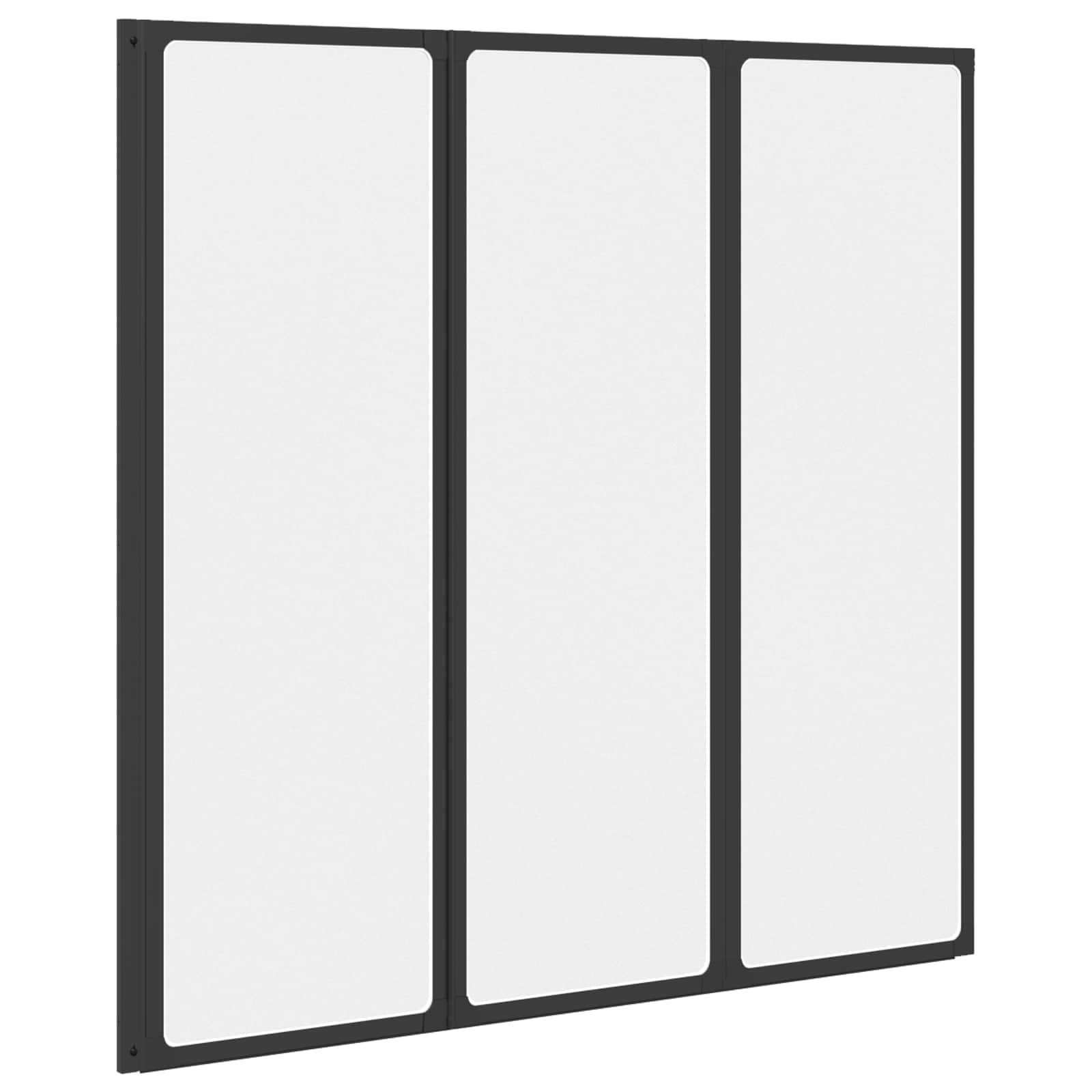 Douchescherm Zwart 120 x 2 x 117 cm Aluminium en PP is nu te koop bij PeponiXL, paradijselijk wonen!