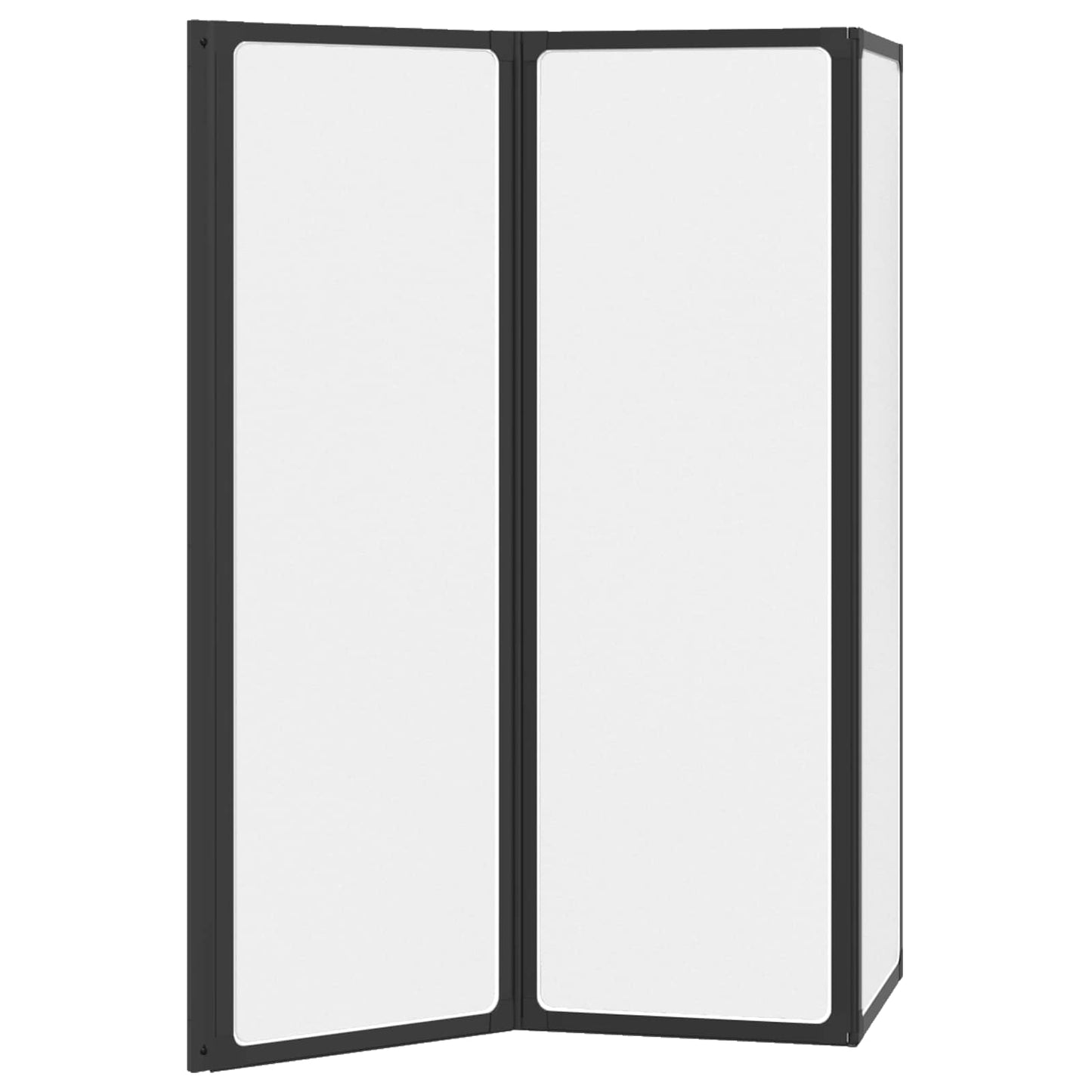 Douchescherm Zwart 120 x 2 x 117 cm Aluminium en PP is nu te koop bij PeponiXL, paradijselijk wonen!