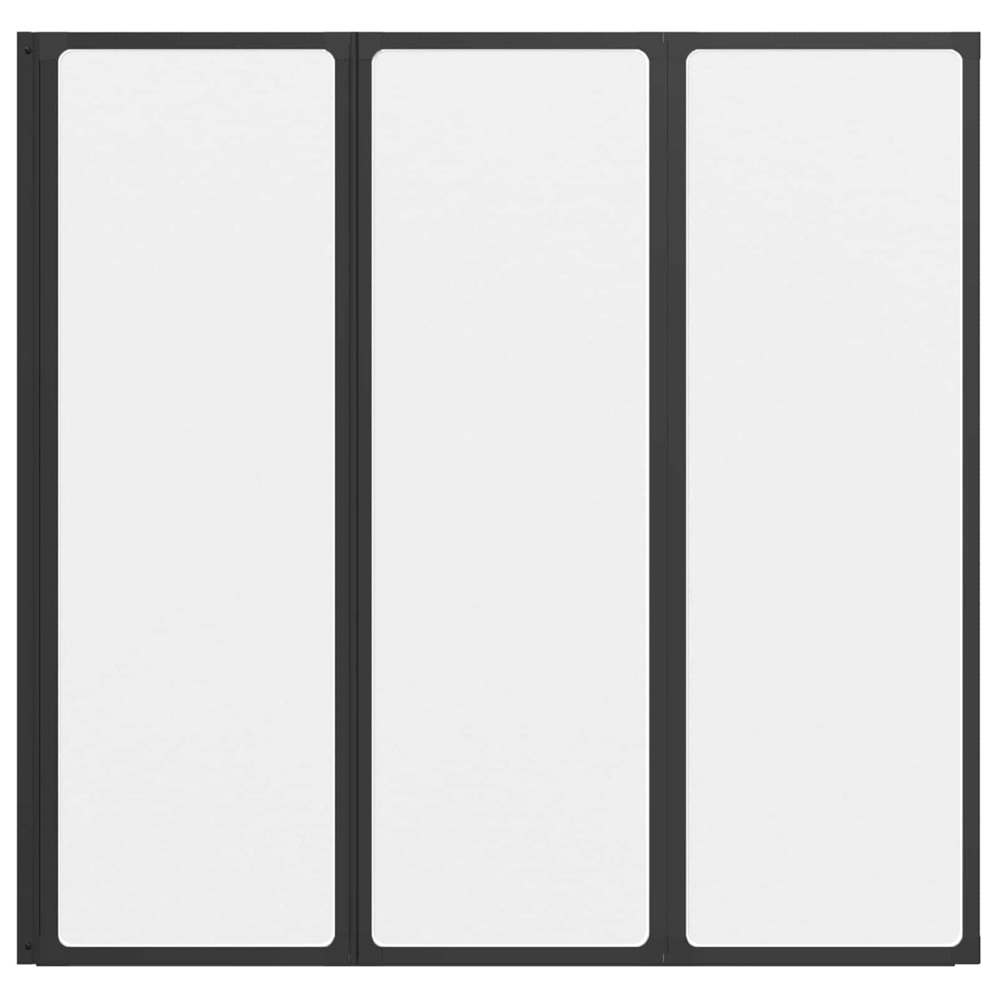 Douchescherm Zwart 120 x 2 x 117 cm Aluminium en PP is nu te koop bij PeponiXL, paradijselijk wonen!