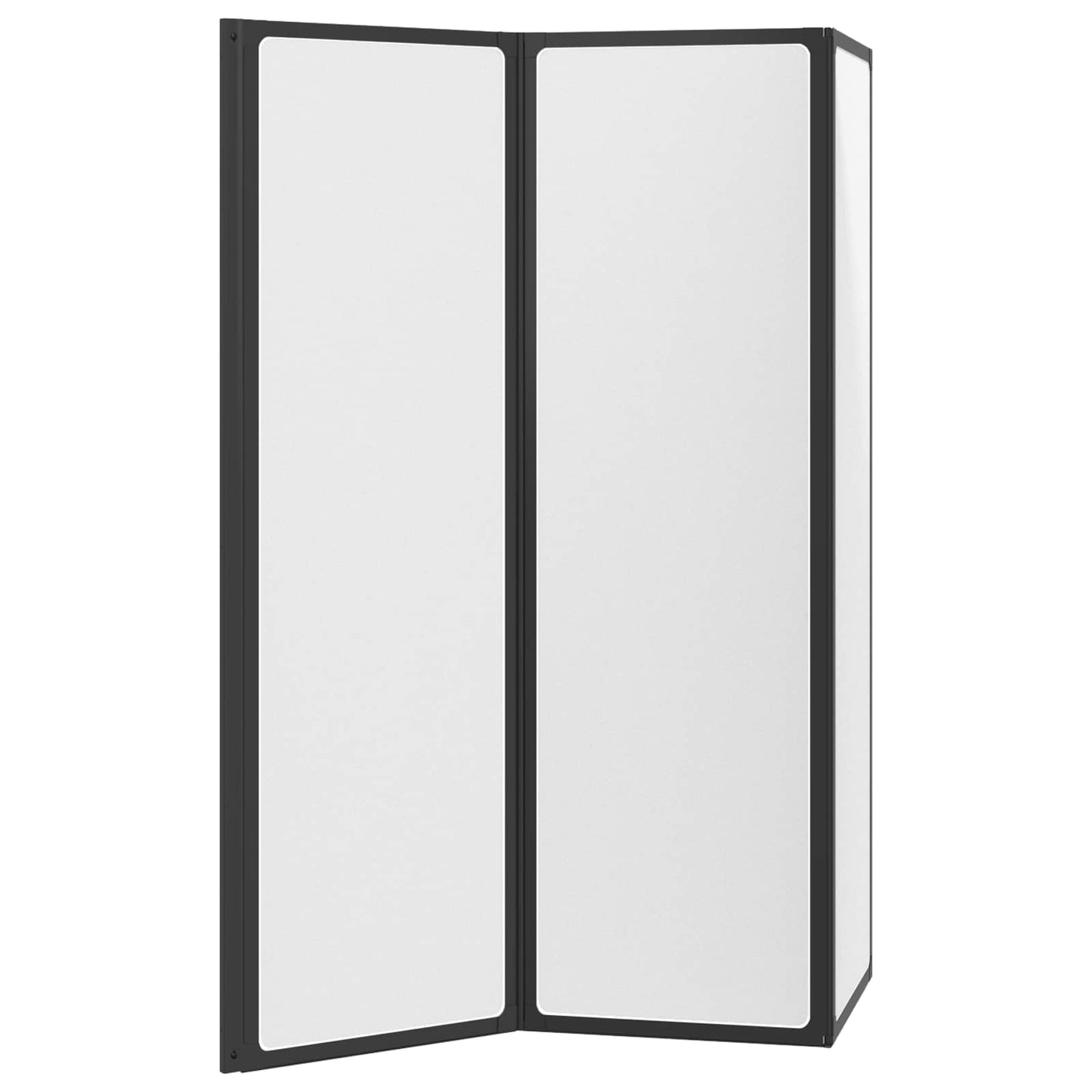 Douchescherm Zwart 132 x 2 x 140 cm Aluminium en PP is nu te koop bij PeponiXL, paradijselijk wonen!