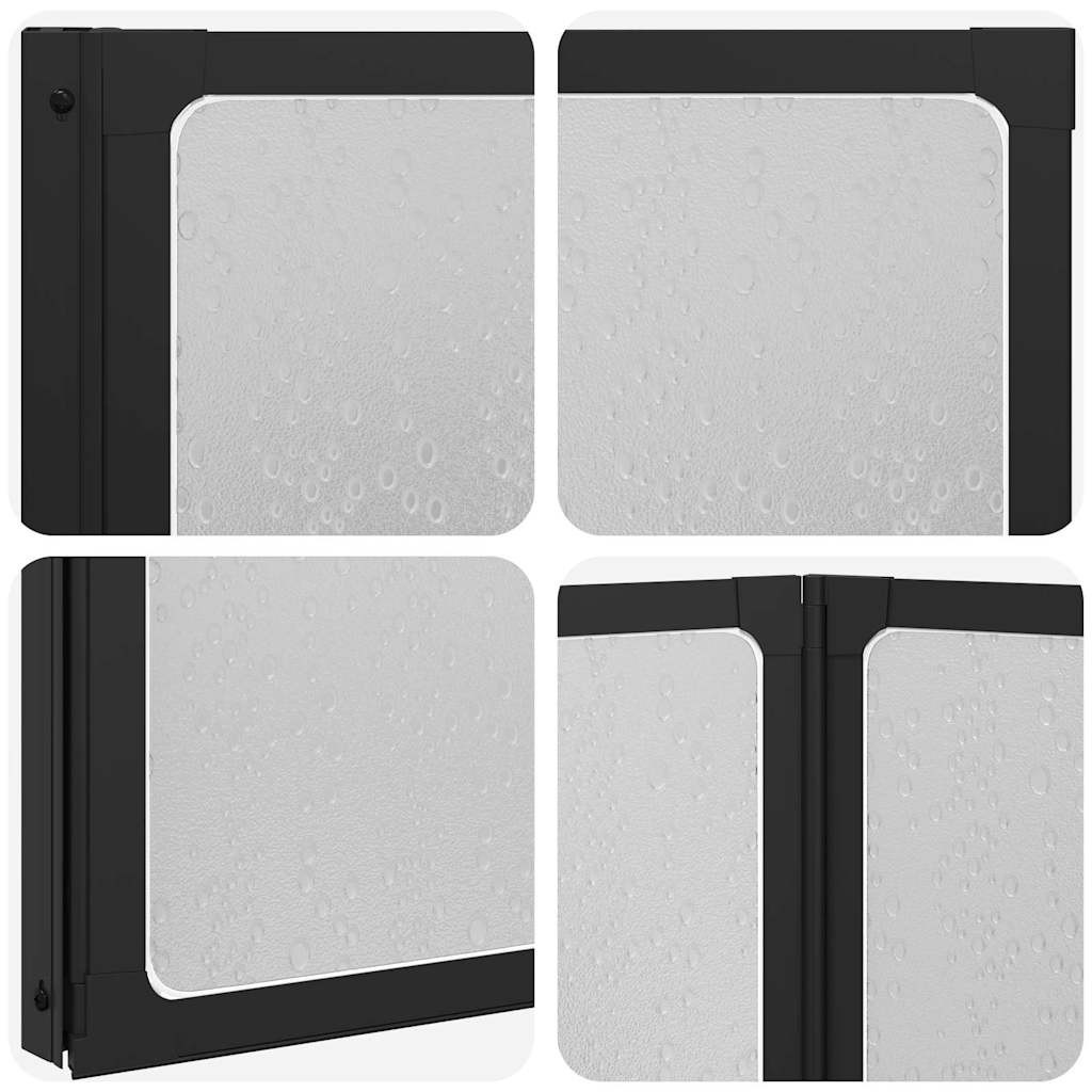 Douchescherm Anders Zwart 168 x 140 cm Aluminium is nu te koop bij PeponiXL, paradijselijk wonen!