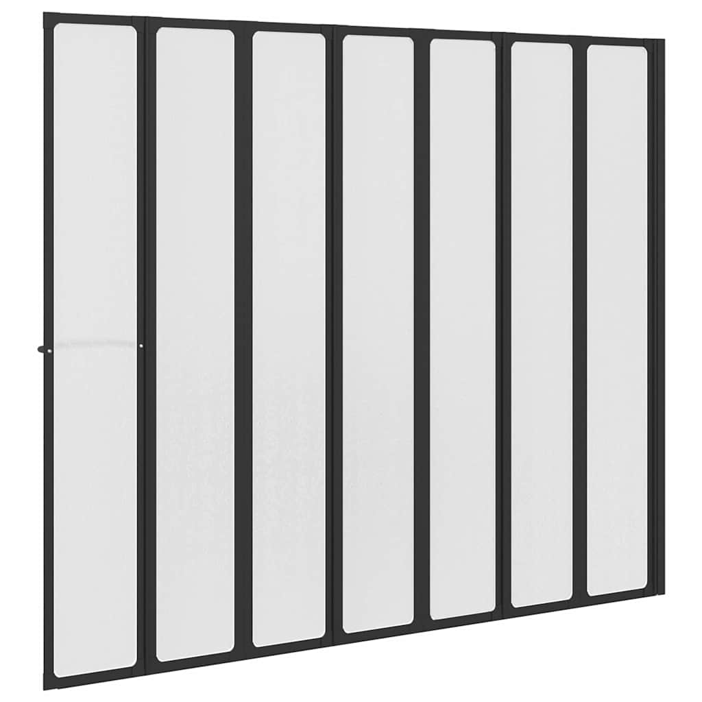 Douchescherm Anders Zwart 168 x 140 cm Aluminium is nu te koop bij PeponiXL, paradijselijk wonen!