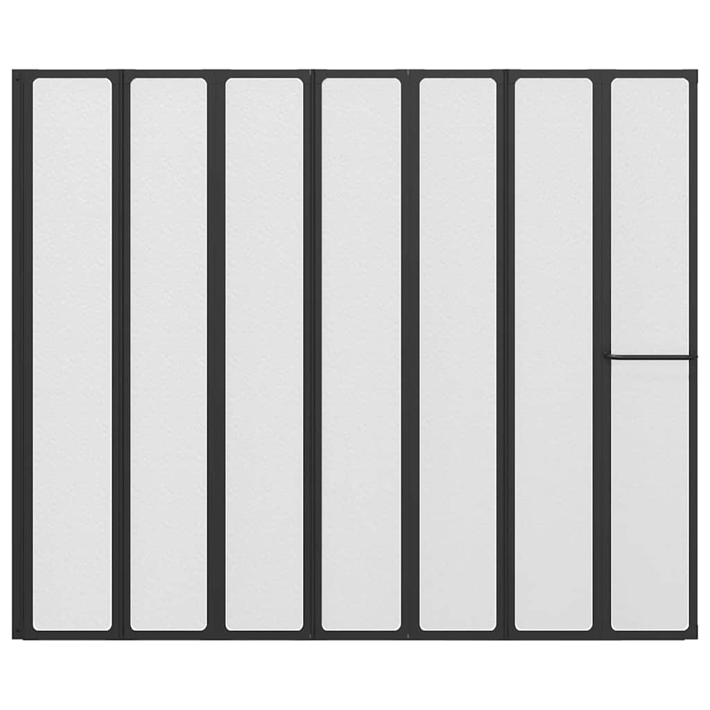 Douchescherm Anders Zwart 168 x 140 cm Aluminium is nu te koop bij PeponiXL, paradijselijk wonen!