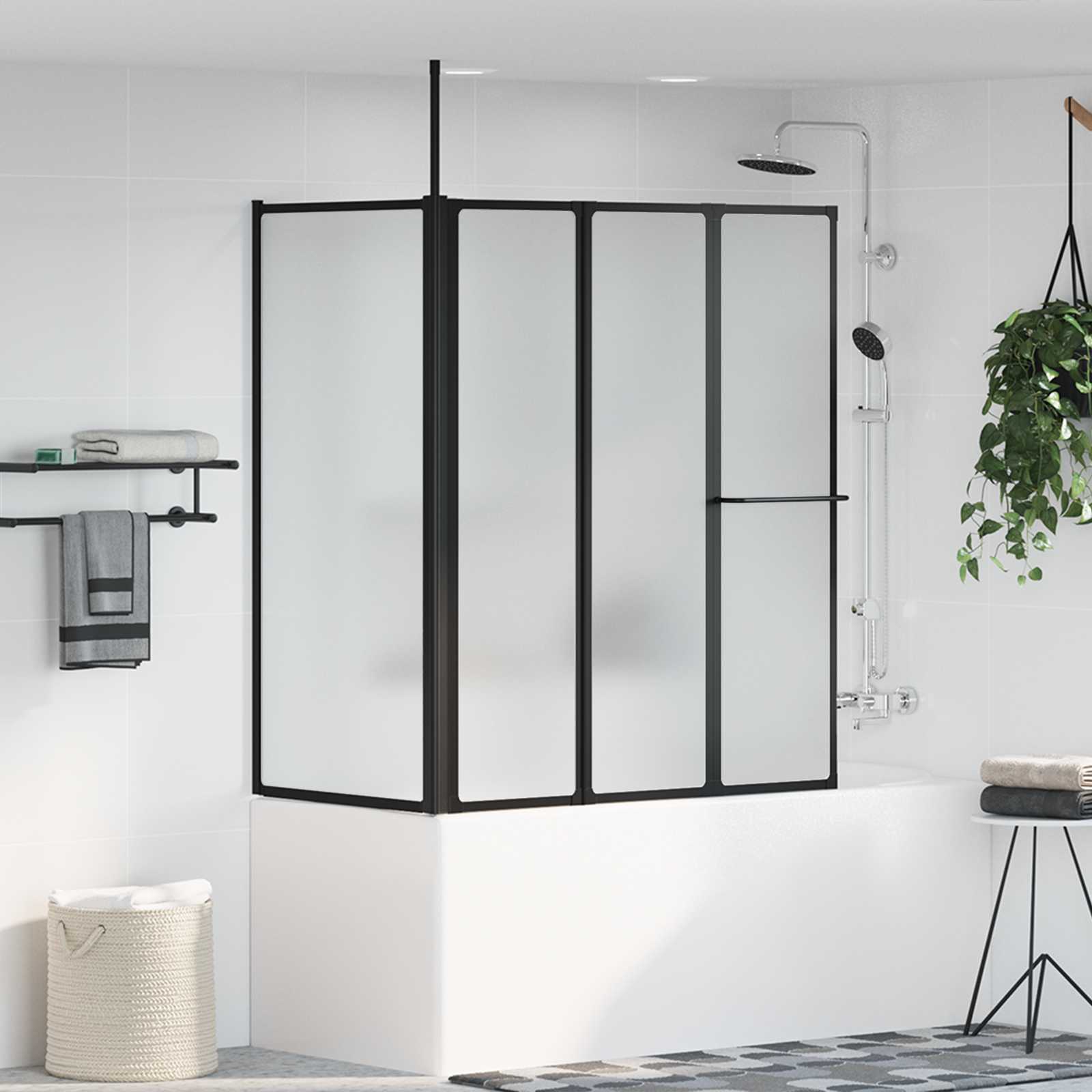 Douchescherm Wit 120 x 70 x 137 cm Aluminium is nu te koop bij PeponiXL, paradijselijk wonen!