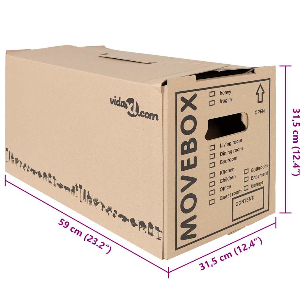 Verhuisdoos 20 pcs Naturel 59 x 31,5 x 31,5 cm Karton is nu te koop bij PeponiXL, paradijselijk wonen!
