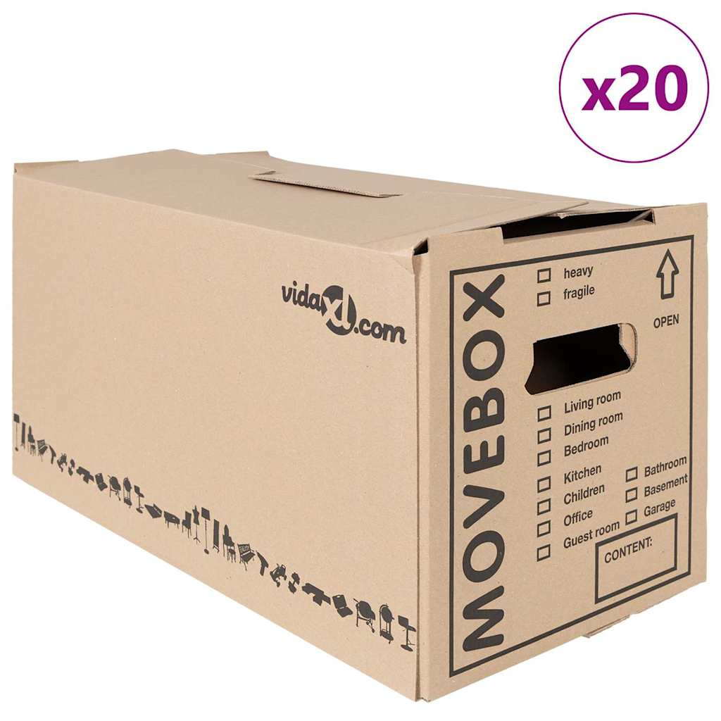 Verhuisdoos 20 pcs Naturel 59 x 31,5 x 31,5 cm Karton is nu te koop bij PeponiXL, paradijselijk wonen!