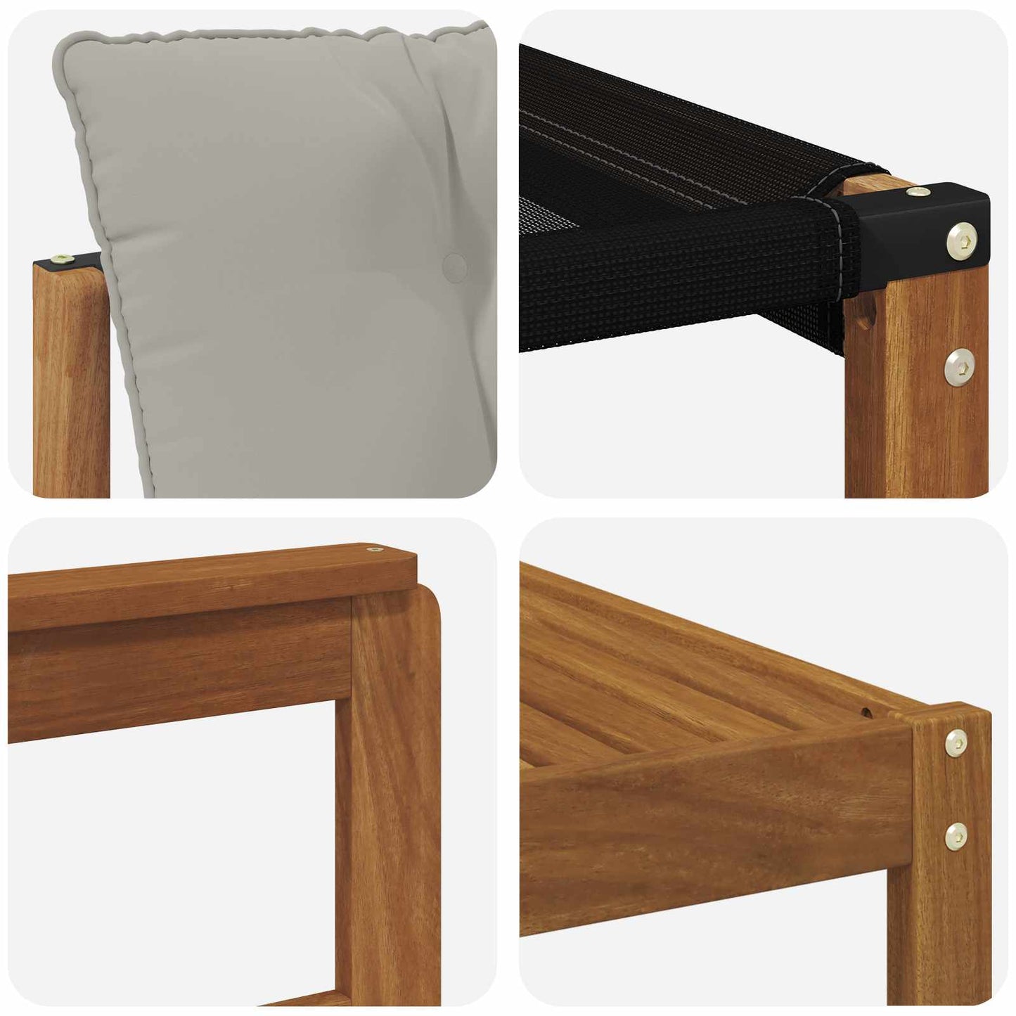Buiten bankenset met kussen 5 pcs Natuurlijk en Lichtgrijs is nu te koop bij PeponiXL, paradijselijk wonen!