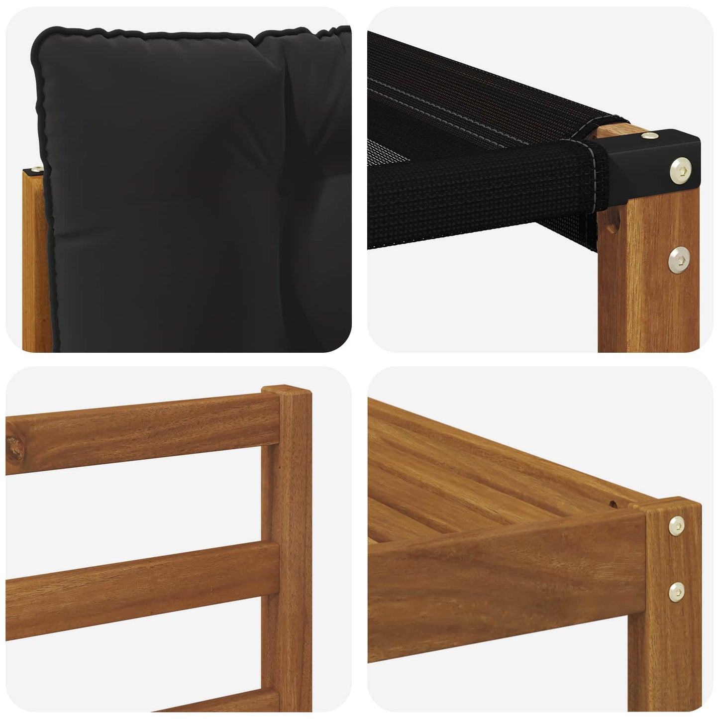 Buiten bankenset met kussen 6 pcs Natuurlijk en Zwart is nu te koop bij PeponiXL, paradijselijk wonen!