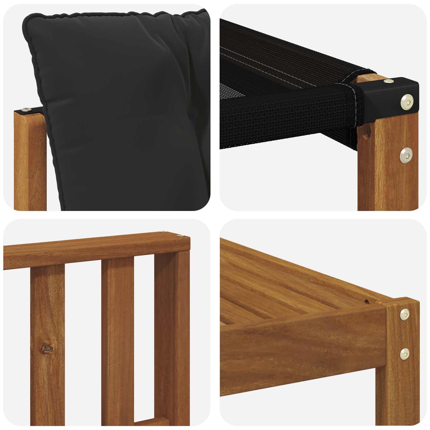 Buiten bankenset met kussen 7 pcs Natuurlijk en Zwart is nu te koop bij PeponiXL, paradijselijk wonen!