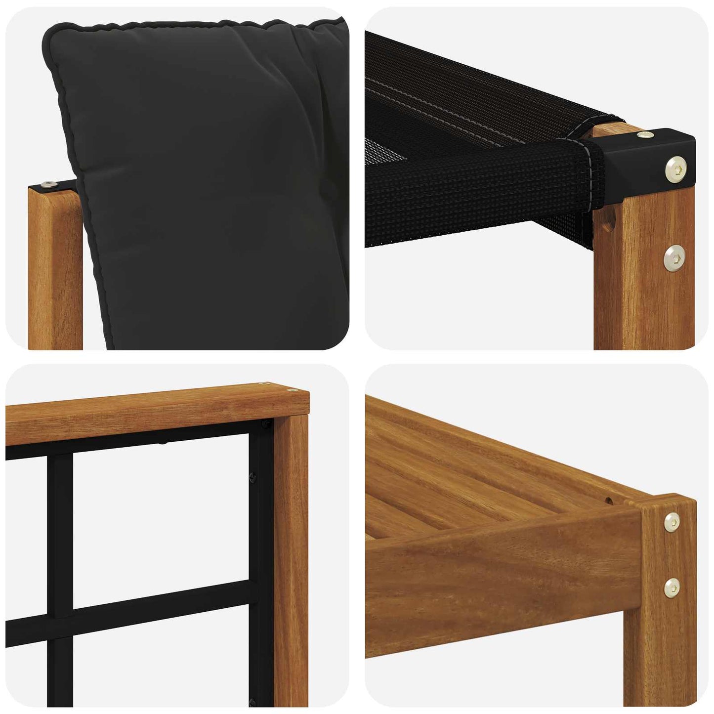 Buiten bankenset met kussen 9 pcs Natuurlijk en Zwart is nu te koop bij PeponiXL, paradijselijk wonen!