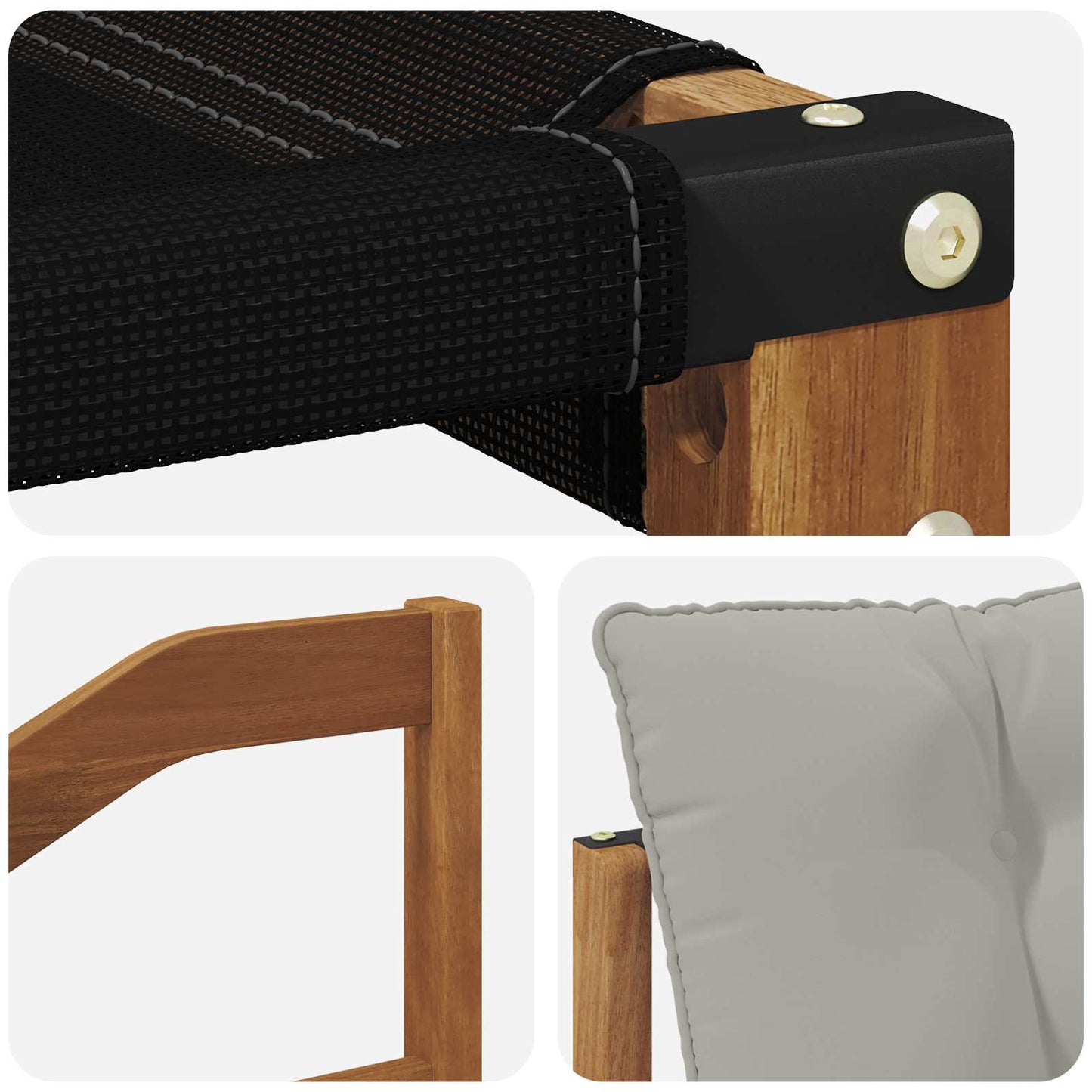 Buiten bankenset met kussen 4 pcs Natuurlijk en Lichtgrijs is nu te koop bij PeponiXL, paradijselijk wonen!