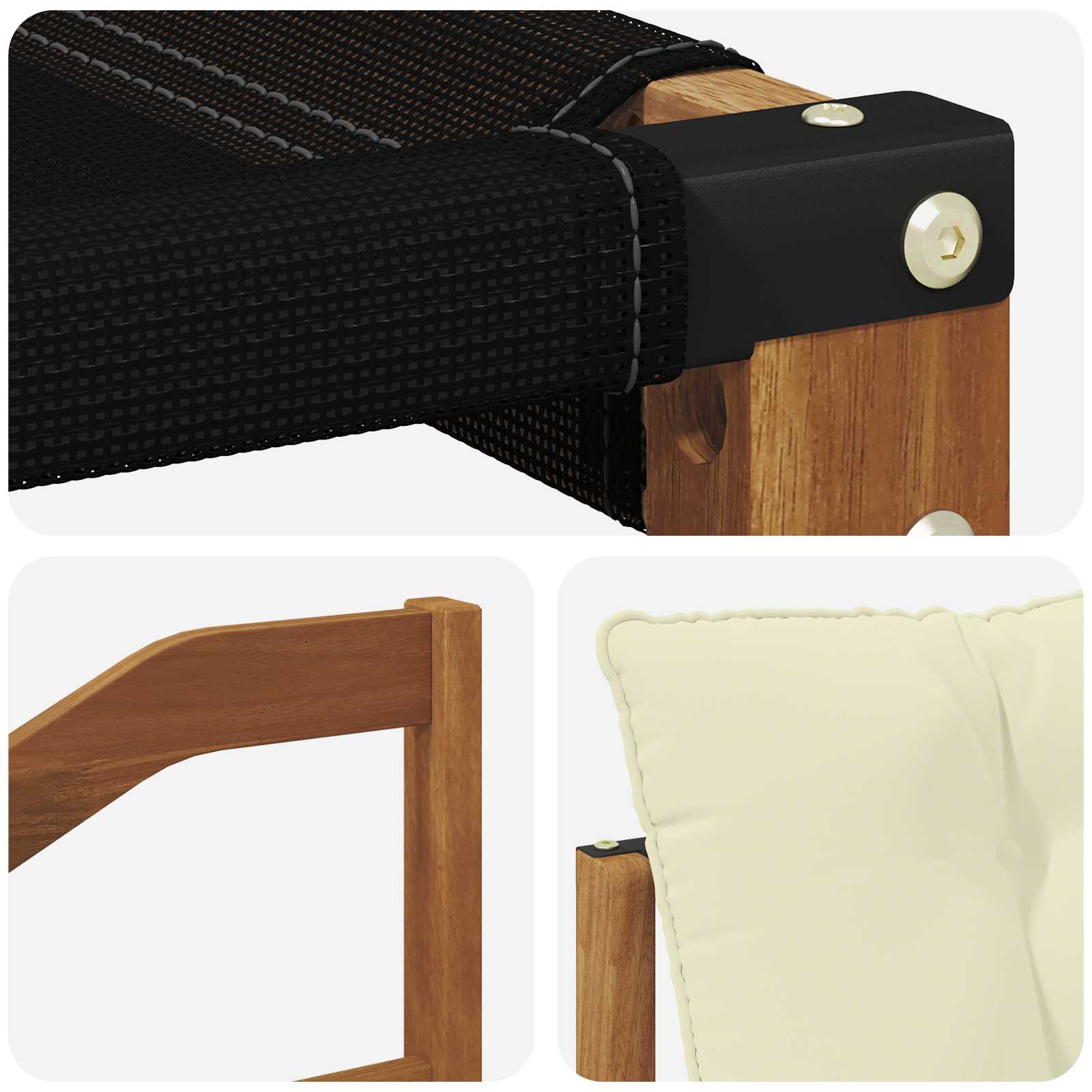 Buiten bankenset met kussen 5 pcs Natuurlijk en Crème is nu te koop bij PeponiXL, paradijselijk wonen!