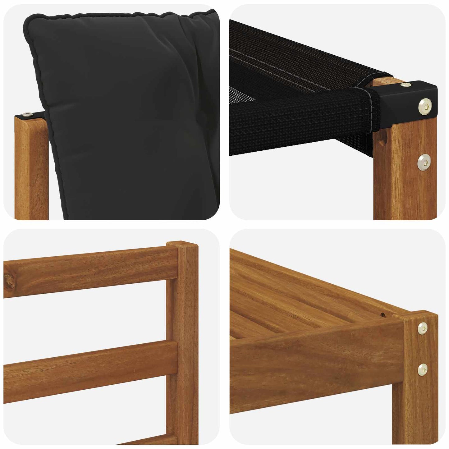 Buiten bankenset met kussen 6 pcs Natuurlijk en Zwart is nu te koop bij PeponiXL, paradijselijk wonen!