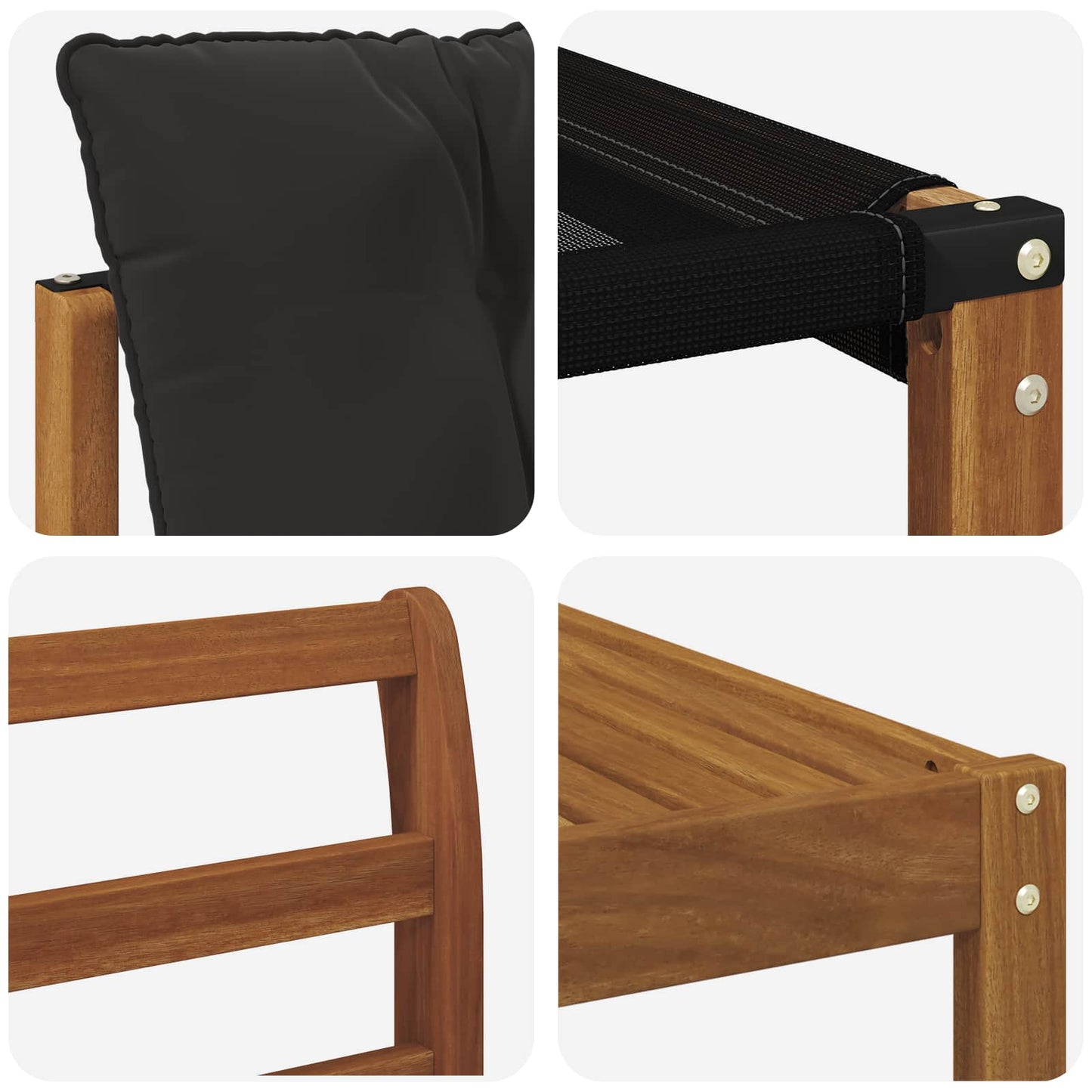 Buiten bankenset met kussen 6 pcs Natuurlijk en Zwart is nu te koop bij PeponiXL, paradijselijk wonen!