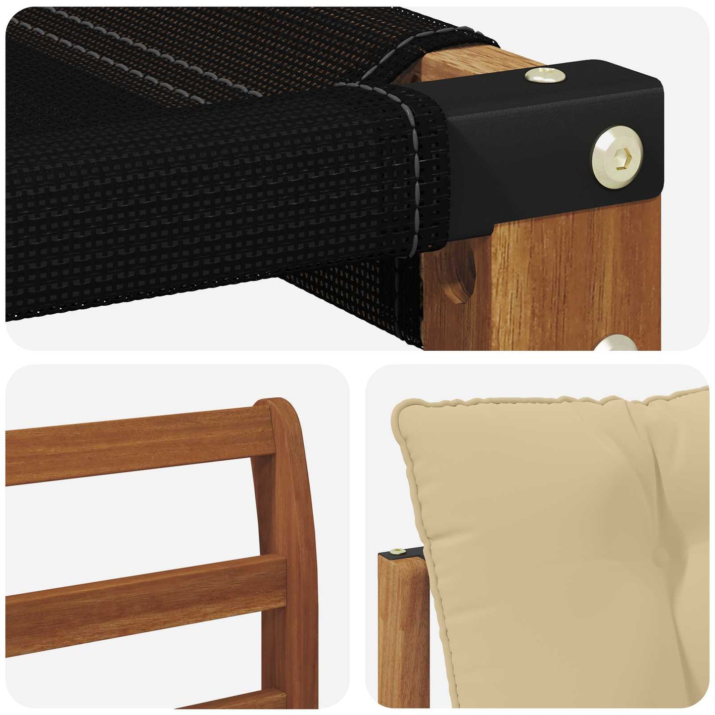 Buiten bankenset met kussen 6 pcs Natuurlijk en Beige is nu te koop bij PeponiXL, paradijselijk wonen!
