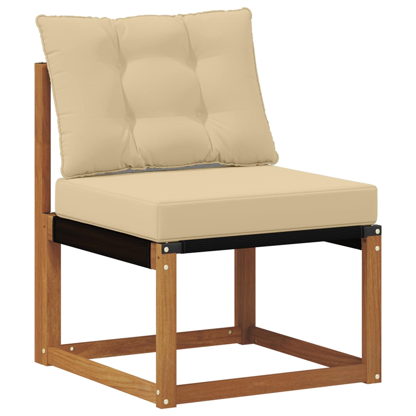 Buiten bankenset 9 pcs Natuurlijk en Beige Massief Acaciahout is nu te koop bij PeponiXL, paradijselijk wonen!