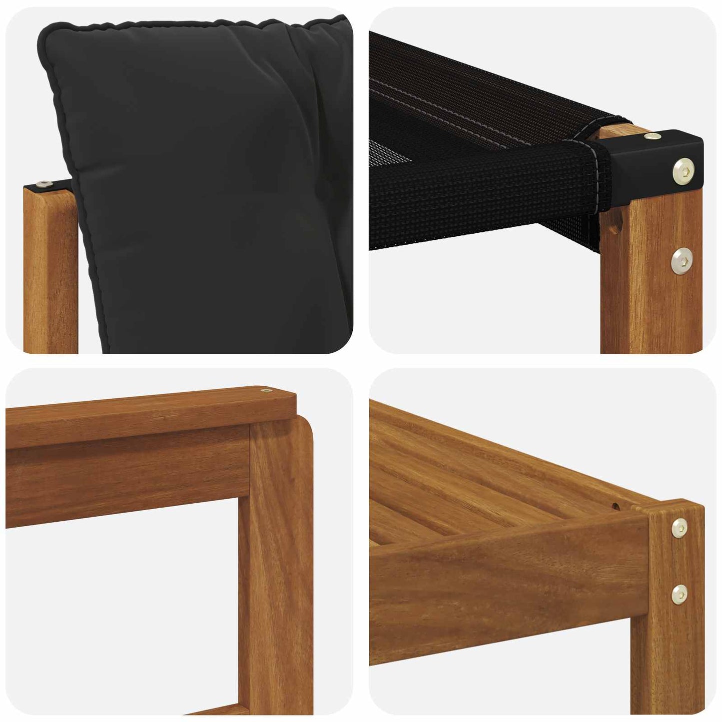 Buiten bankenset met kussen 10 pcs Natuurlijk en Zwart is nu te koop bij PeponiXL, paradijselijk wonen!