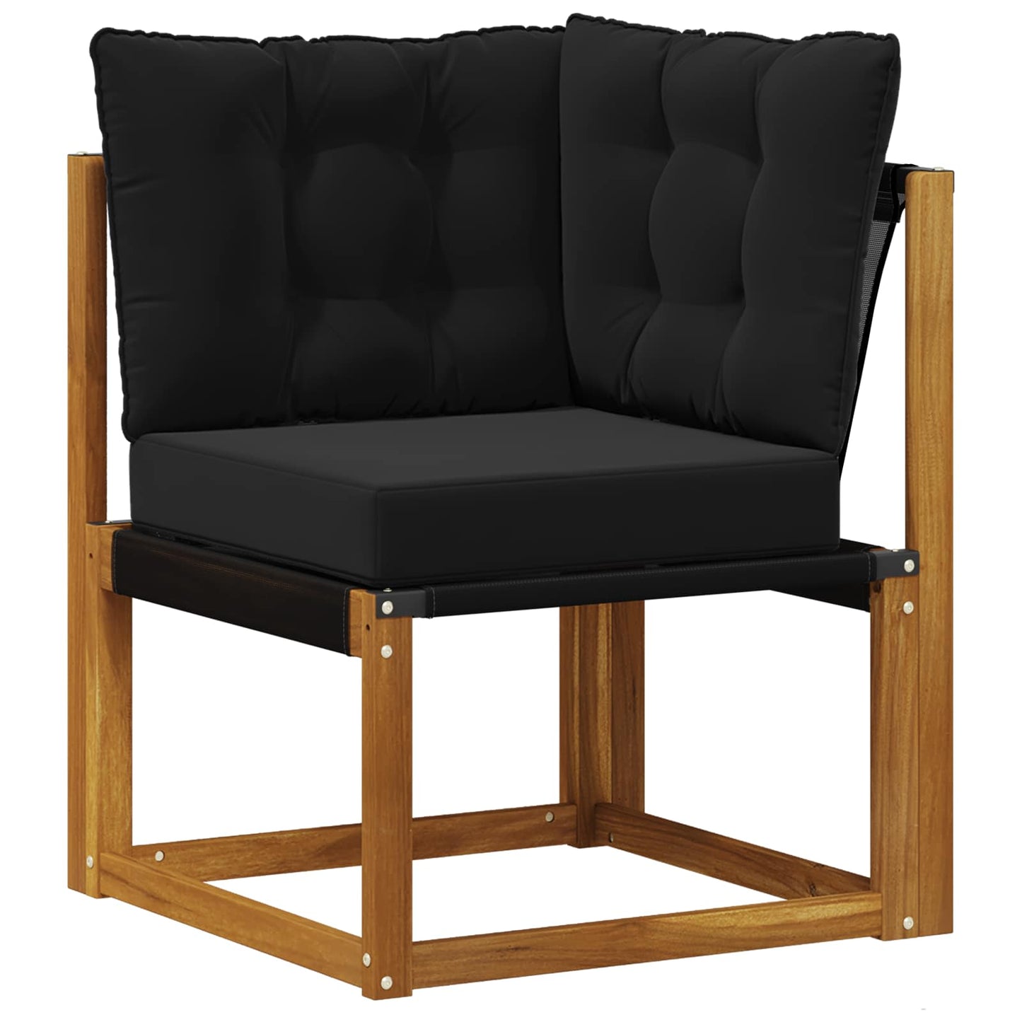 Buiten bankenset met kussen 11 pcs Natuurlijk en Zwart is nu te koop bij PeponiXL, paradijselijk wonen!