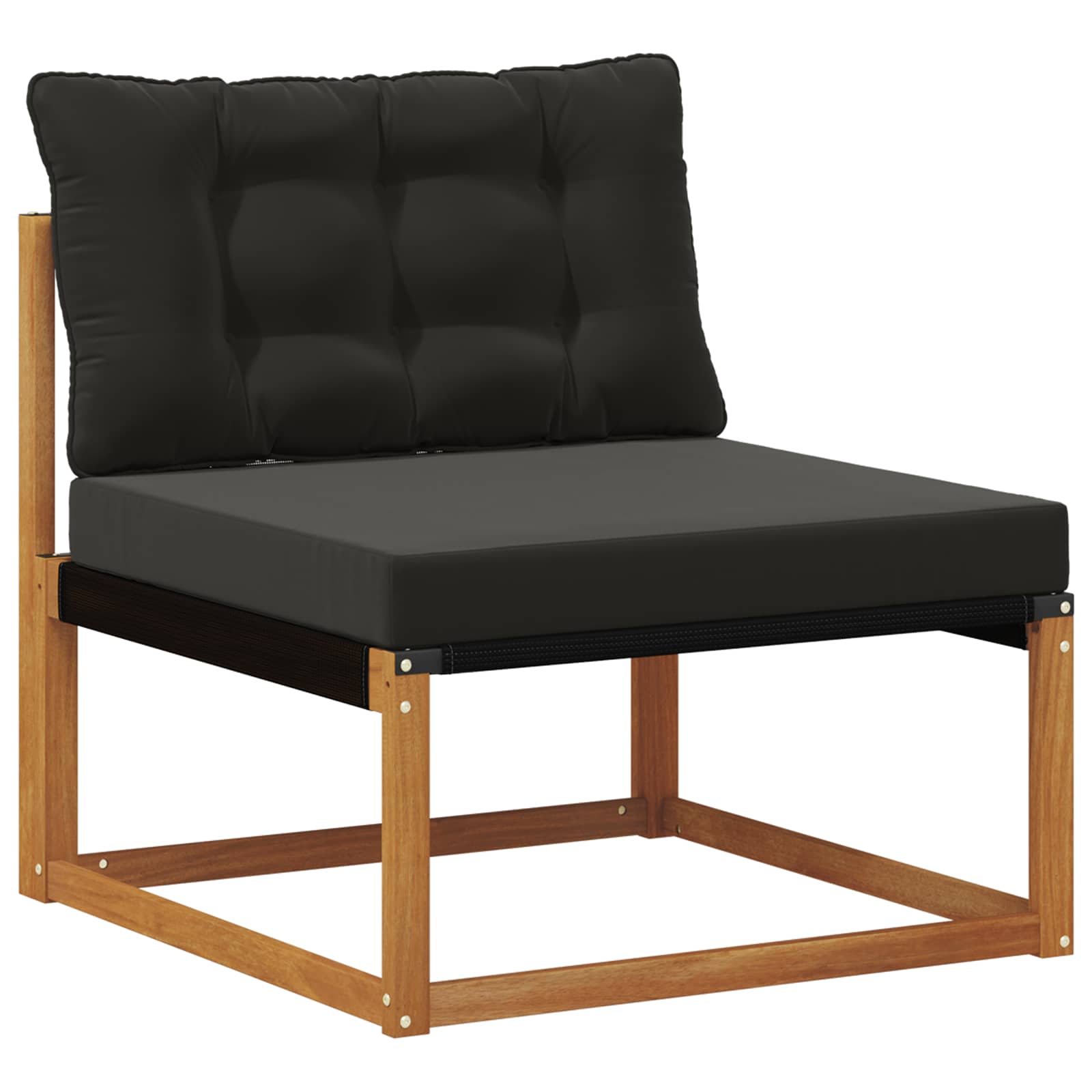 Buiten bankenset met kussen 7 pcs Natuurlijk en Zwart is nu te koop bij PeponiXL, paradijselijk wonen!