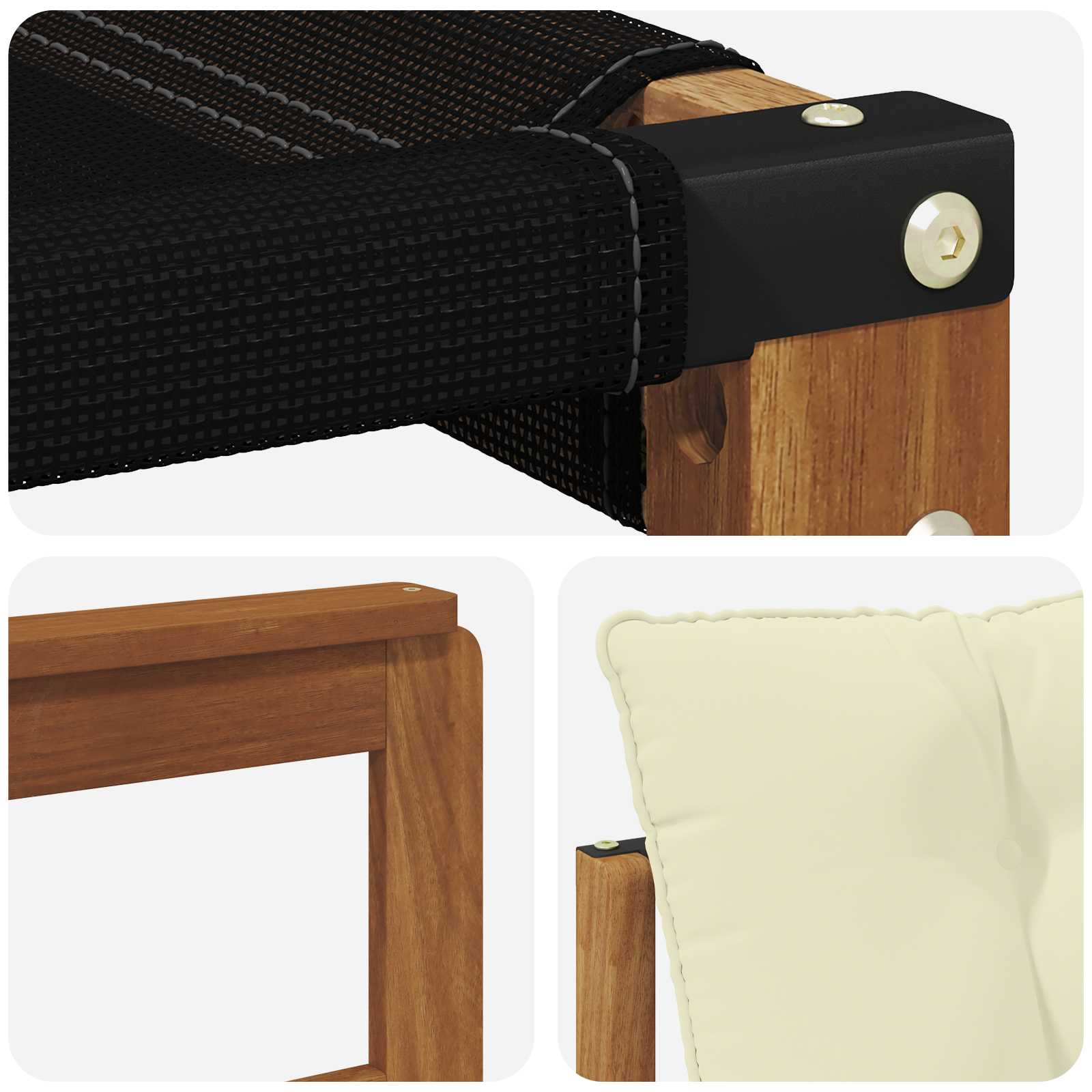 Buiten bankenset met kussen 4 pcs Natuurlijk en Crème is nu te koop bij PeponiXL, paradijselijk wonen!