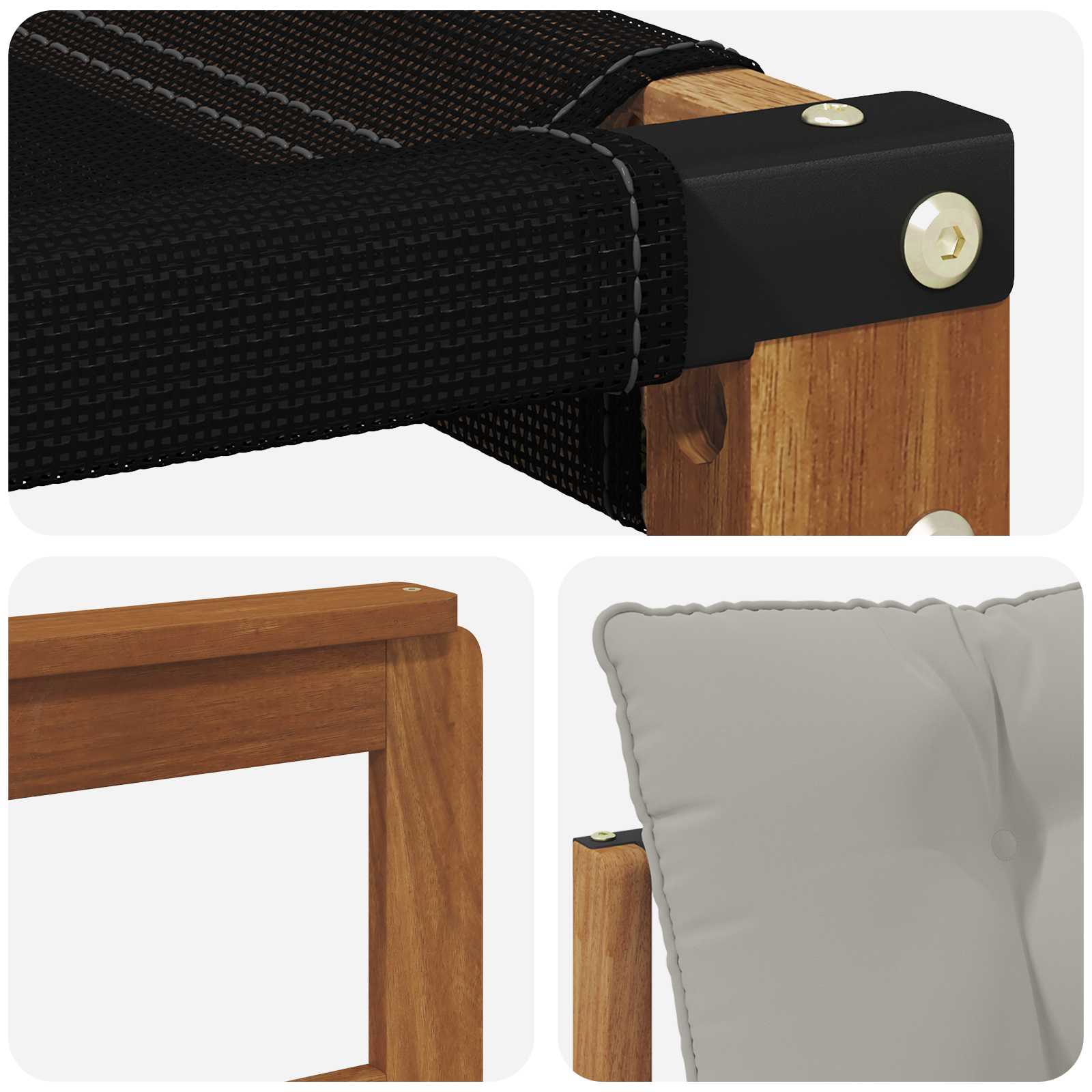 Buiten bankenset met kussen 4 pcs Natuurlijk en Lichtgrijs is nu te koop bij PeponiXL, paradijselijk wonen!