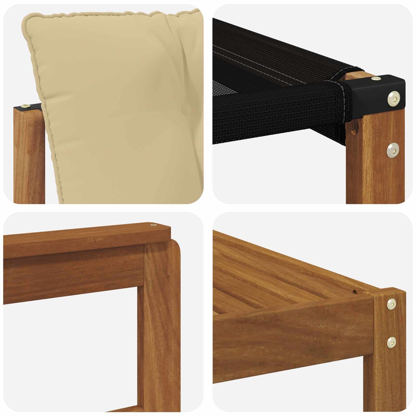 Buiten bankenset 19 pcs Natuurlijk en Beige Massief Acaciahout is nu te koop bij PeponiXL, paradijselijk wonen!