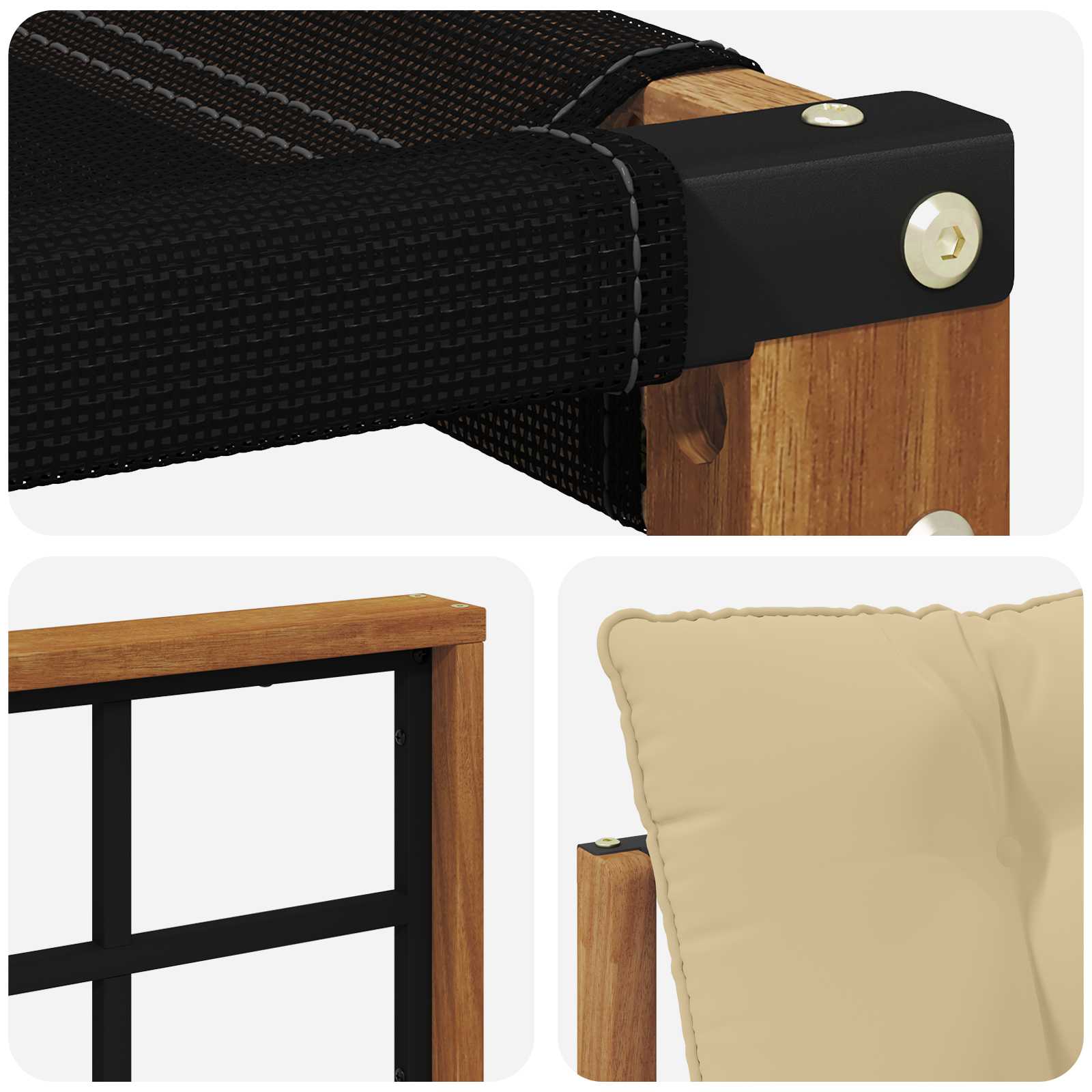 Buiten bankenset met kussen 6 pcs Natuurlijk en Beige is nu te koop bij PeponiXL, paradijselijk wonen!