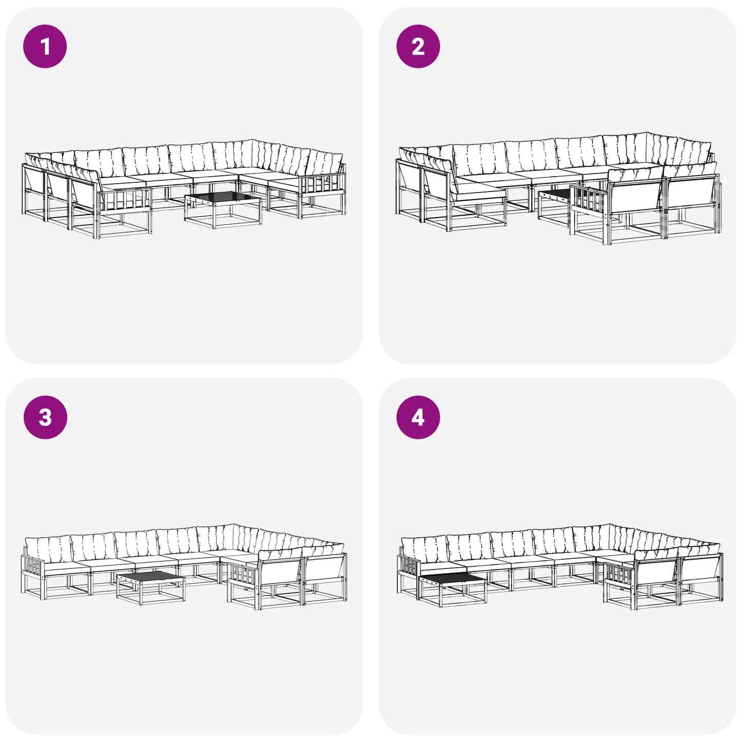 Buiten bankenset met kussen 10 pcs Natuurlijk en Zwart is nu te koop bij PeponiXL, paradijselijk wonen!