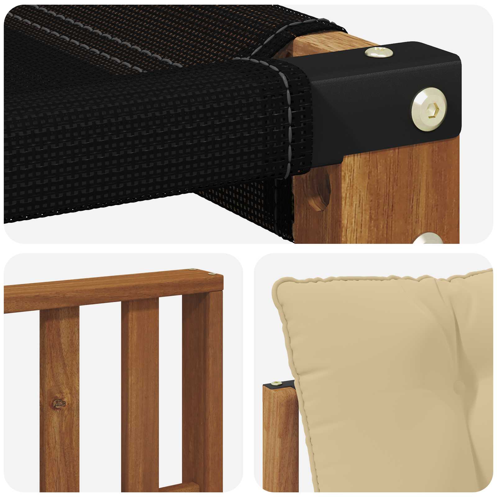 Buiten bankenset met kussen 10 pcs Natuurlijk en Beige is nu te koop bij PeponiXL, paradijselijk wonen!