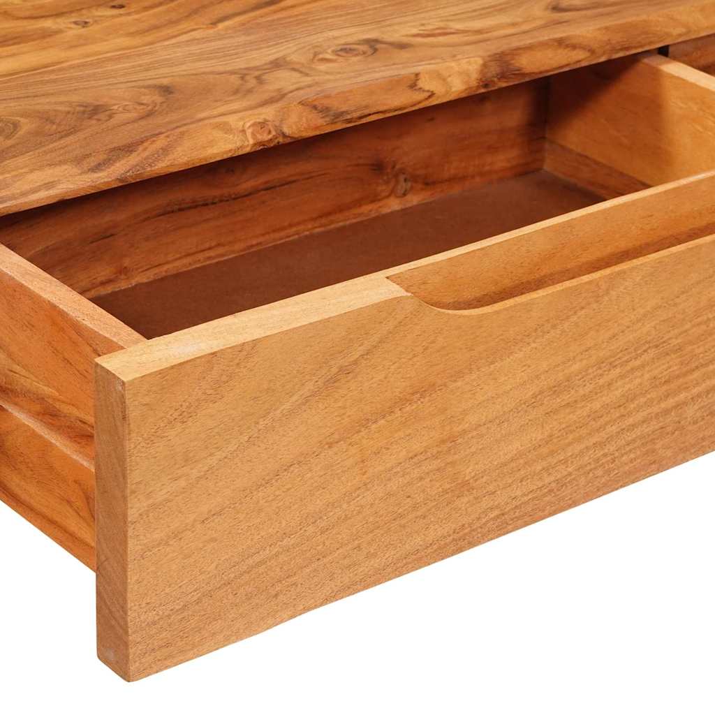 Wandtafel met lade Bruin 110 x 30 x 80 cm Massief Acaciahout is nu te koop bij PeponiXL, paradijselijk wonen!