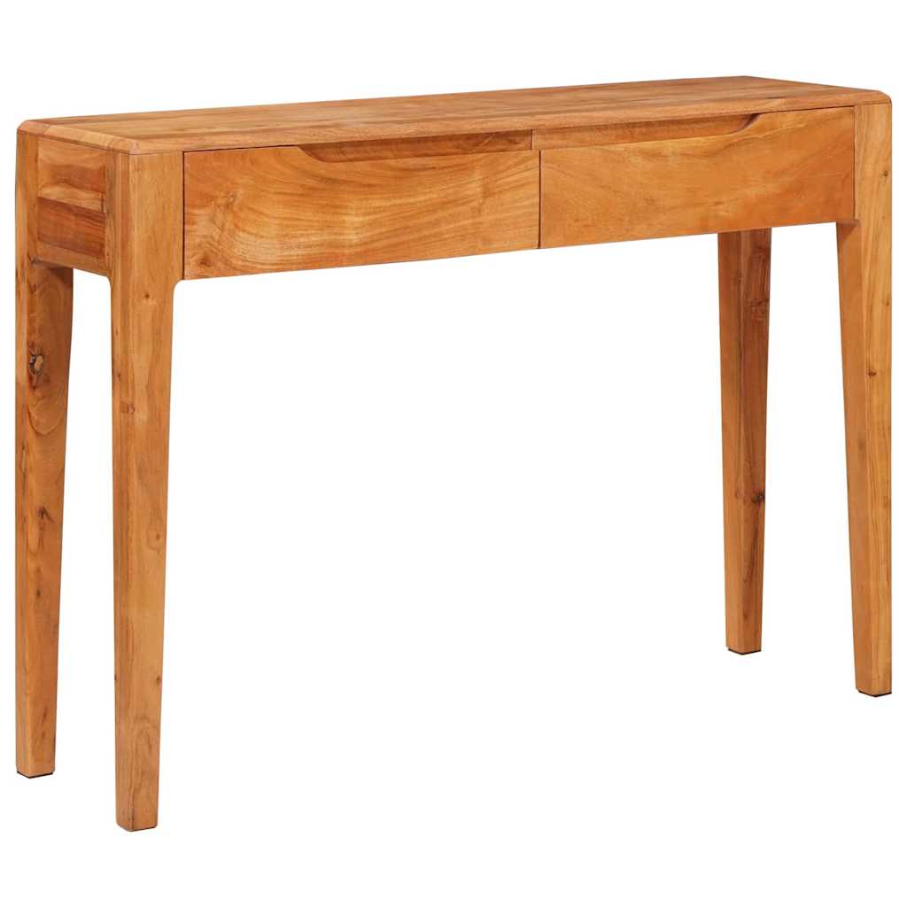 Wandtafel met lade Bruin 110 x 30 x 80 cm Massief Acaciahout is nu te koop bij PeponiXL, paradijselijk wonen!