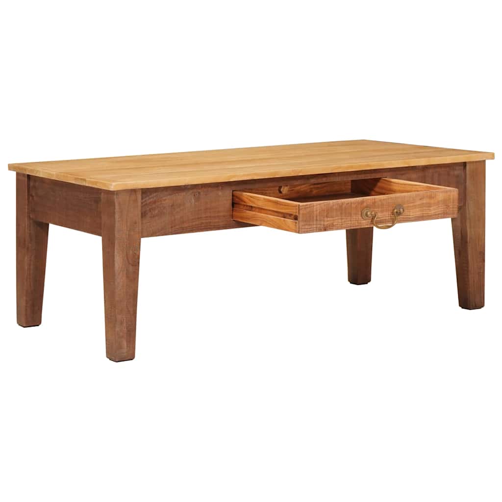 Salontafel met lade Bruin 110 x 55 x 40 cm Massief Mango Hout is nu te koop bij PeponiXL, paradijselijk wonen!