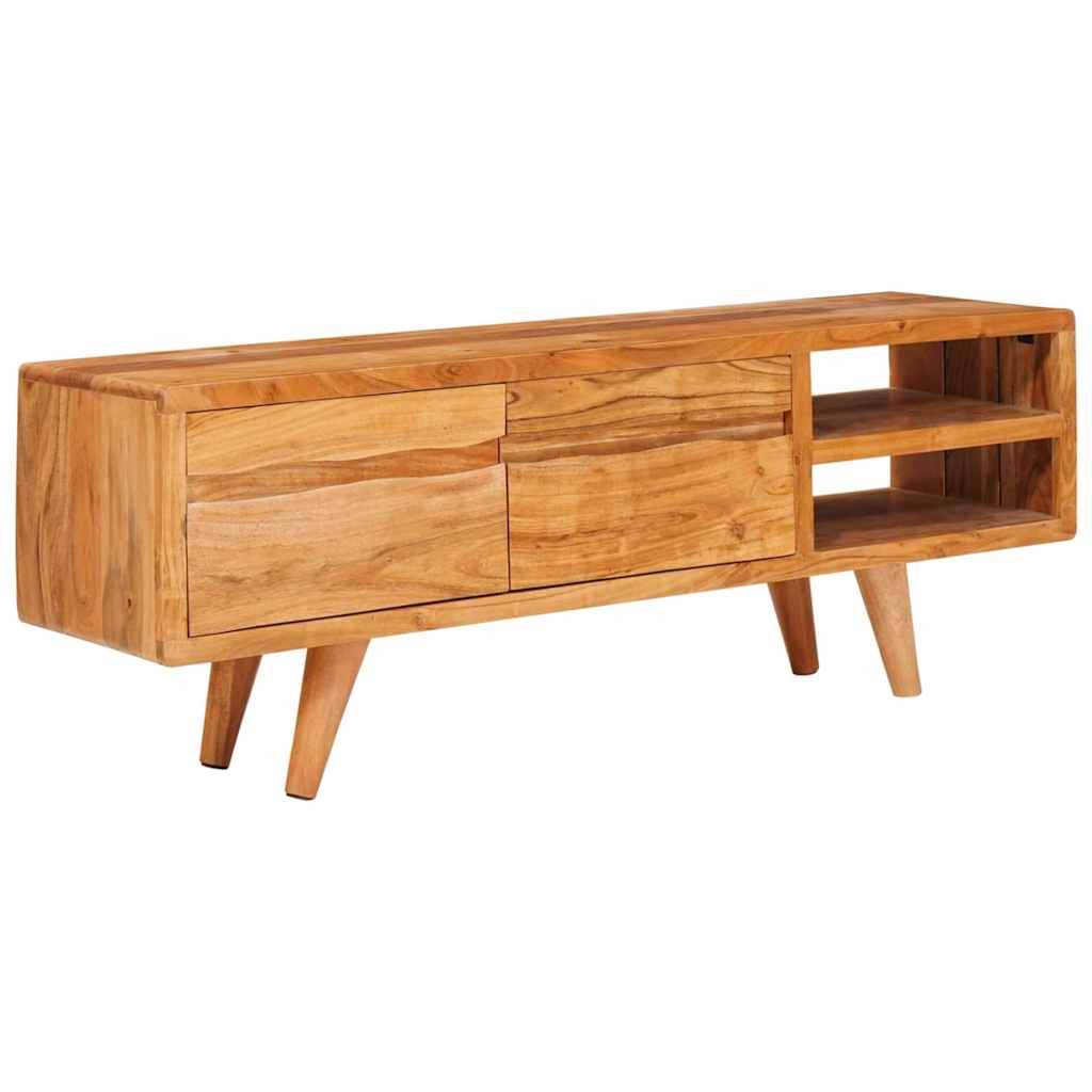 TV-kast met plank Bruin 110 x 30 x 40 cm Massief Acaciahout is nu te koop bij PeponiXL, paradijselijk wonen!