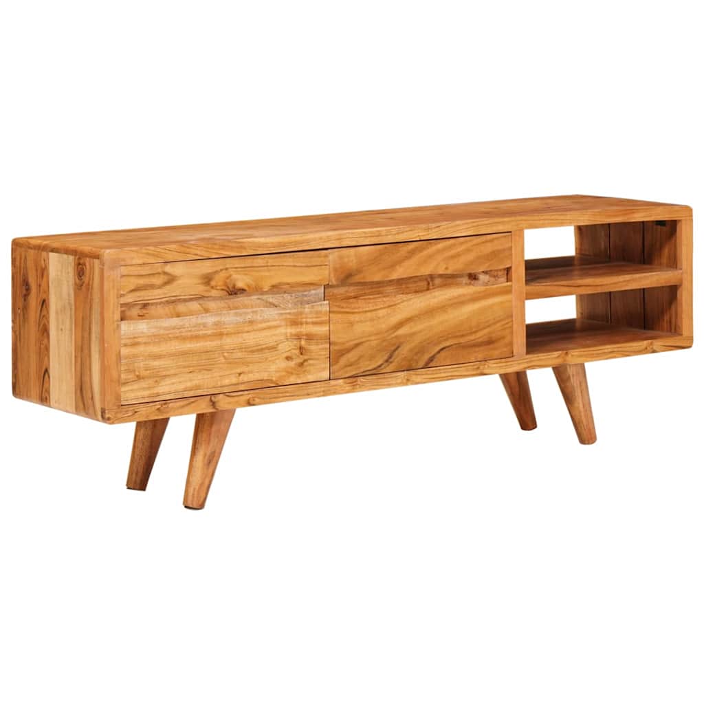 TV-kast met plank Bruin 110 x 30 x 40 cm Massief Acaciahout is nu te koop bij PeponiXL, paradijselijk wonen!