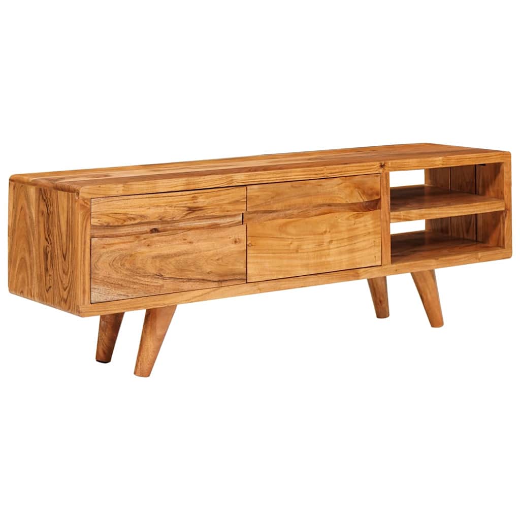 TV-kast met plank Bruin 110 x 30 x 40 cm Massief Acaciahout is nu te koop bij PeponiXL, paradijselijk wonen!