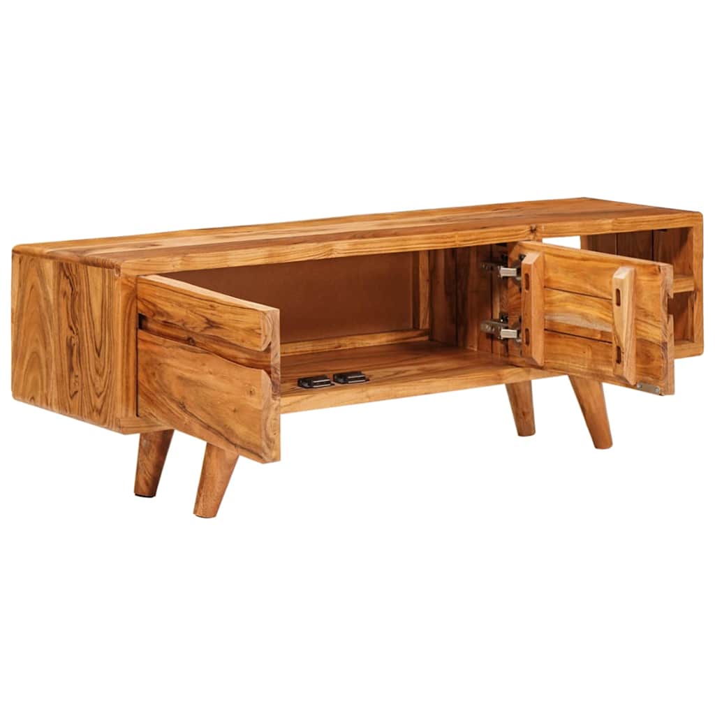 TV-kast met plank Bruin 110 x 30 x 40 cm Massief Acaciahout is nu te koop bij PeponiXL, paradijselijk wonen!