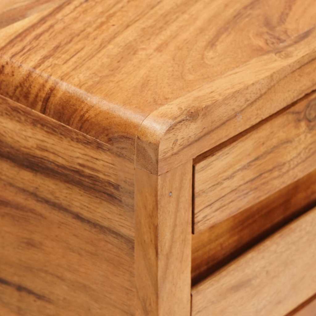 Wandtafel met lade Bruin 110 x 30 x 80 cm Massief Acaciahout is nu te koop bij PeponiXL, paradijselijk wonen!