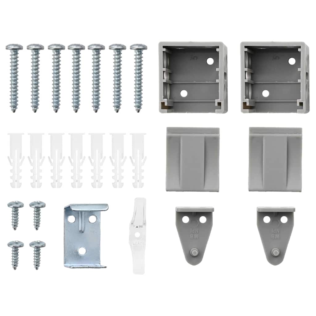 Raamblind met gordijnen Zilver Aluminium