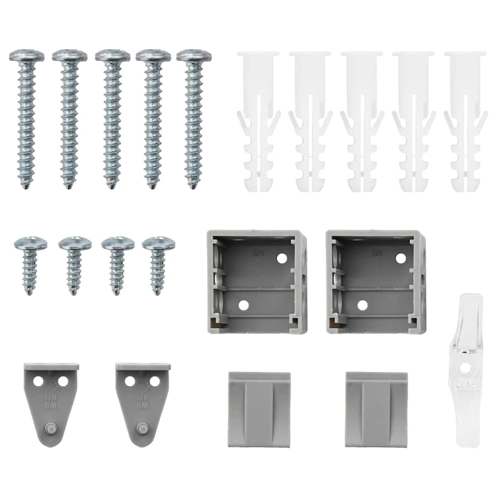Raamblind met gordijnen Zilver Aluminium