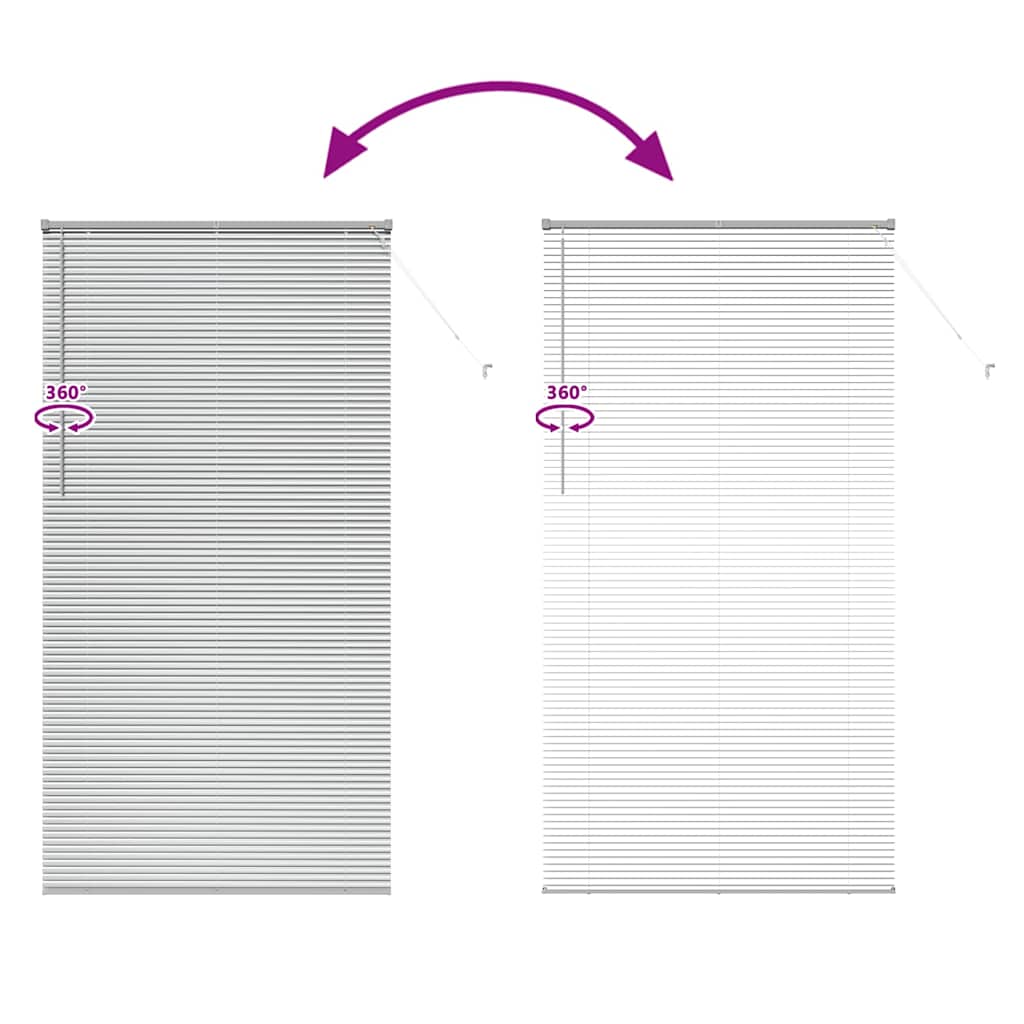 Raamblind met gordijnen Zilver Aluminium is nu te koop bij PeponiXL, paradijselijk wonen!