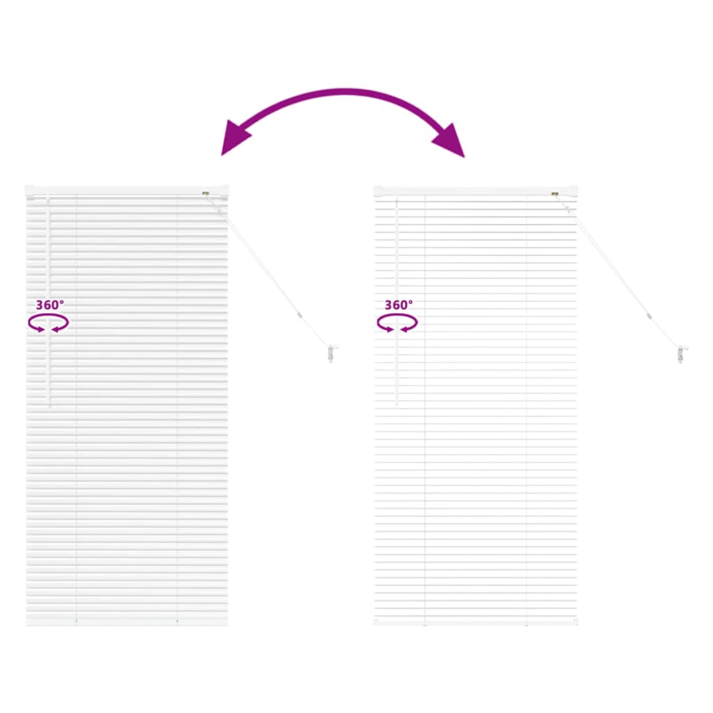 Raamblind met gordijnen Wit Aluminium is nu te koop bij PeponiXL, paradijselijk wonen!